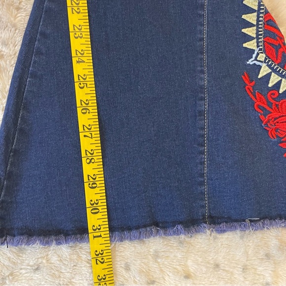 Home Folk Embroidered Flare Jeans - Blue Size 10 - Picture 11 of 12